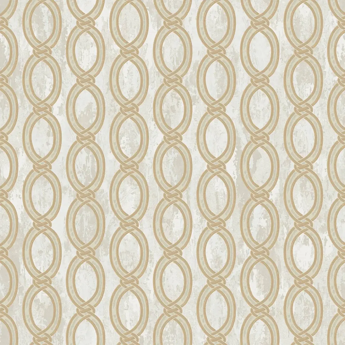 Wallpaper with stylized chain pattern Cream Code 7808-1 - Image 5