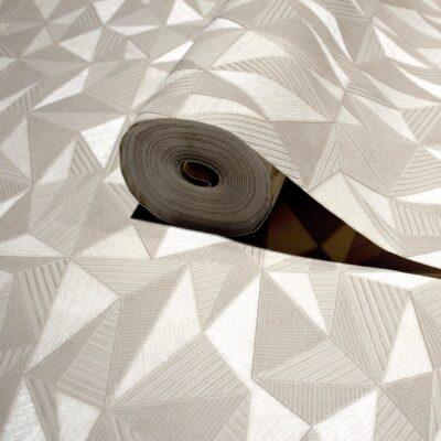 Geometric Modern Design Wallpaper Cream Code 23204-2