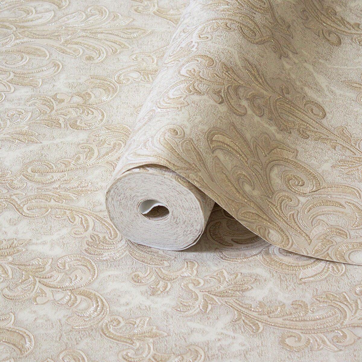 Rich Damask Design Wallpaper Cream Code 1405-3 - Image 1