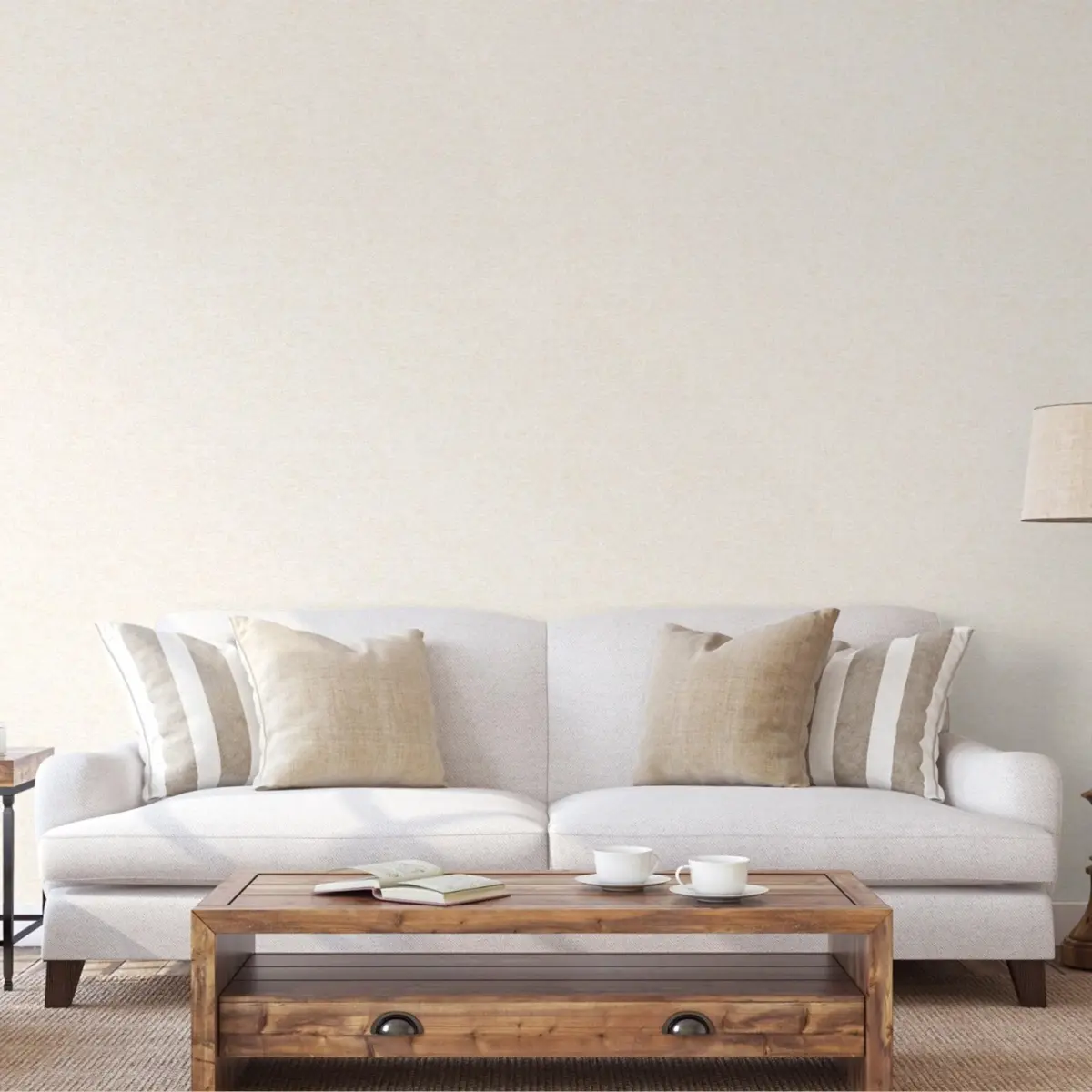 Smooth linen textile texture wallpaper Cream Code 7816-5 - Image 6