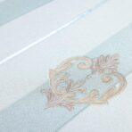 Striped wallpaper with neoclassical discreet ornament Blue Code 7804-2 - Image 3