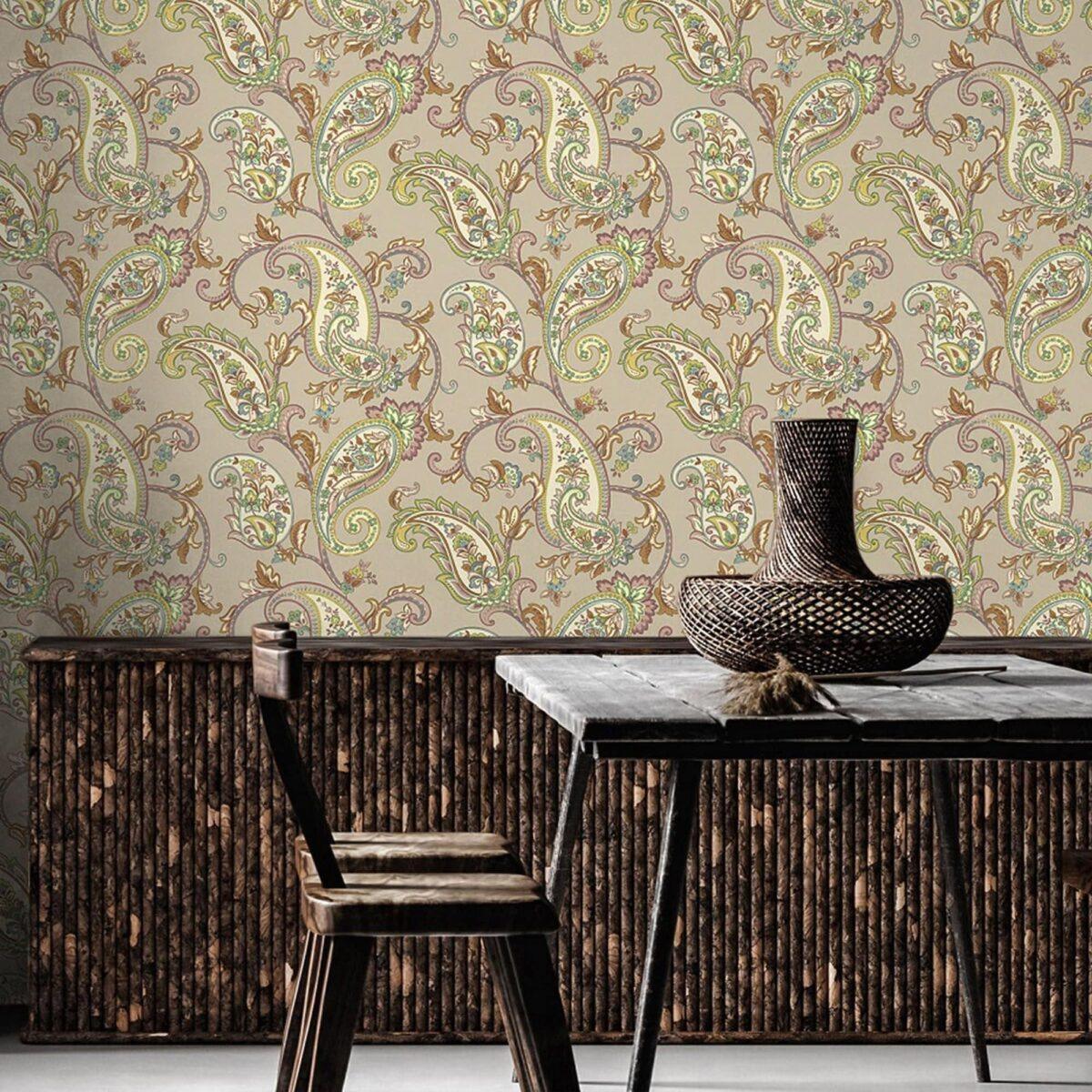 Shawl Pattern Wallpaper Beige Code 9903-3 - Image 2