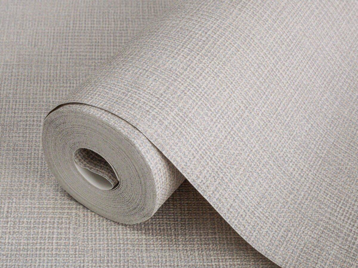 Rough Wool Tweed Texture Inspired Wallpaper Gray Code 3712-3 - Image 1
