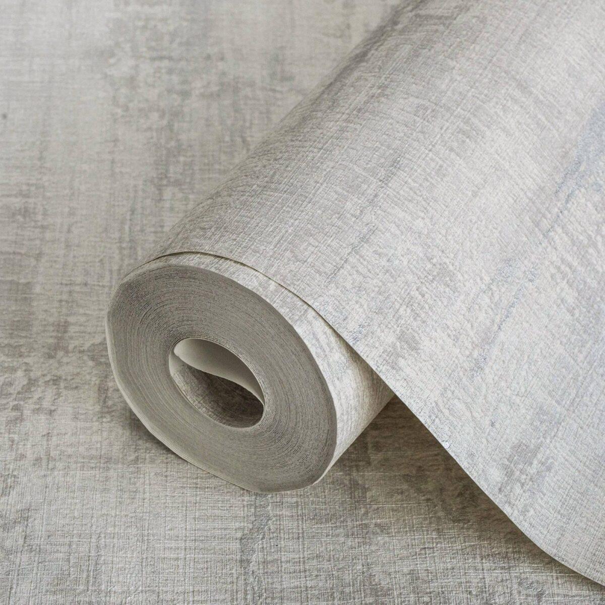 Natural Cliff Stone Inspired Abstract Pattern Wallpaper Silver Code 3708-1 - Image 1