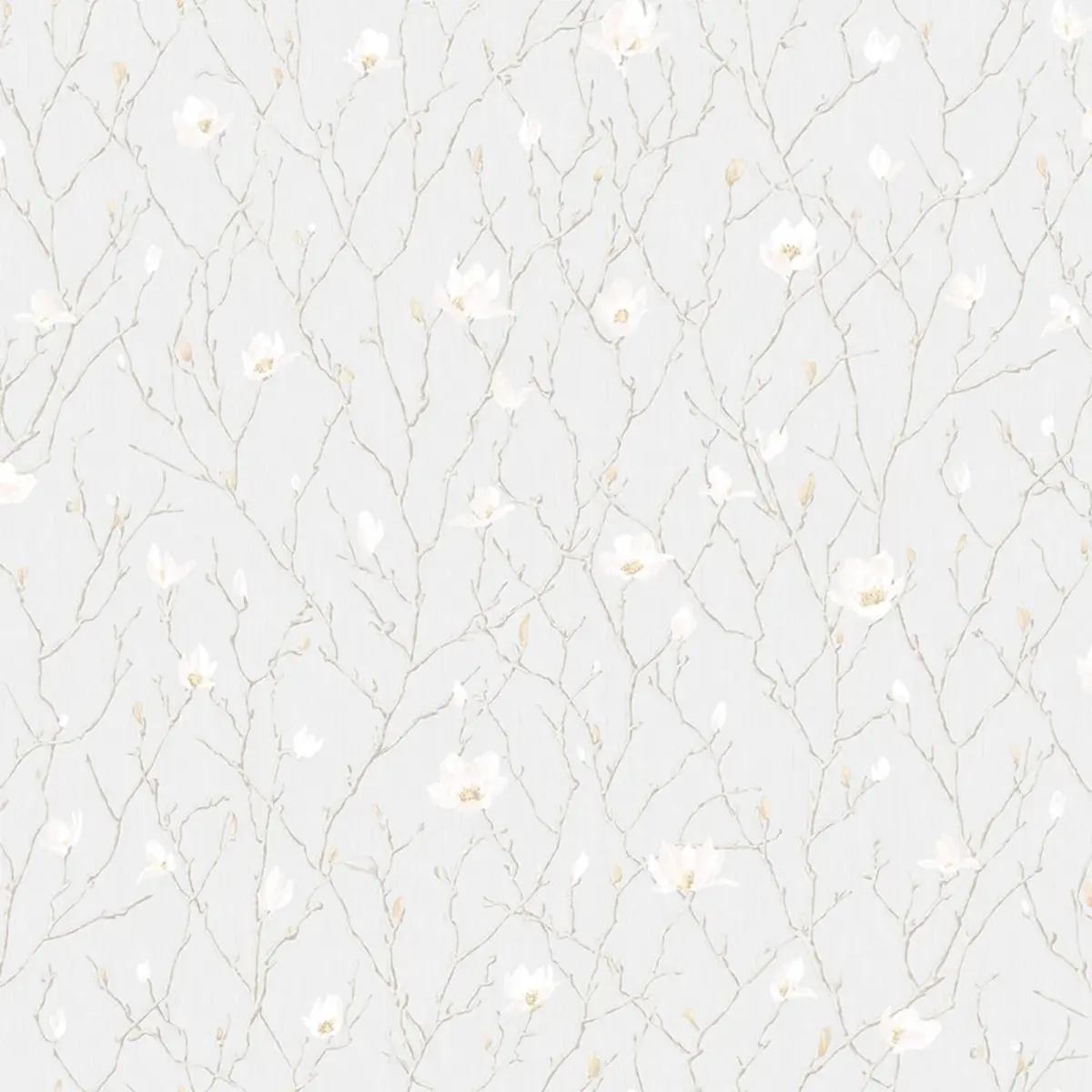 Branches of Tree in Blossom - flower motif wallpaper White Code 7800-1 - Image 4