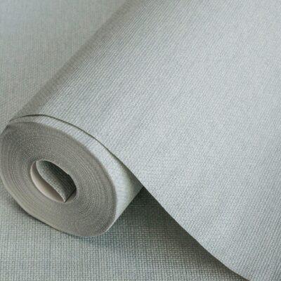 Rough Linen Fabric Texture Wallpaper Gray Code 3716-4