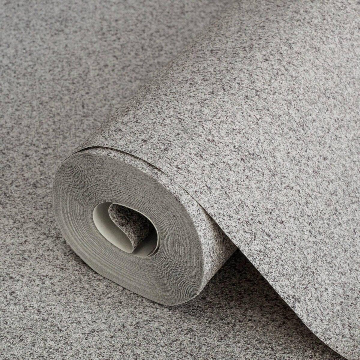 Mica Stone Inspired Plain Texture Wallpaper Gray Code 3713-4 - Image 1
