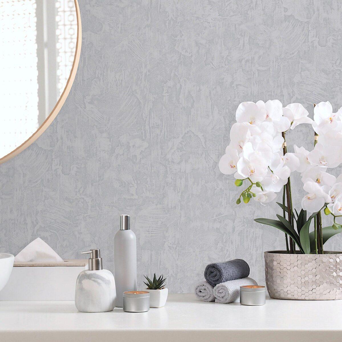 Textured Distressed Design Wallpaper Light Gray Code 23213-3 - Image 4