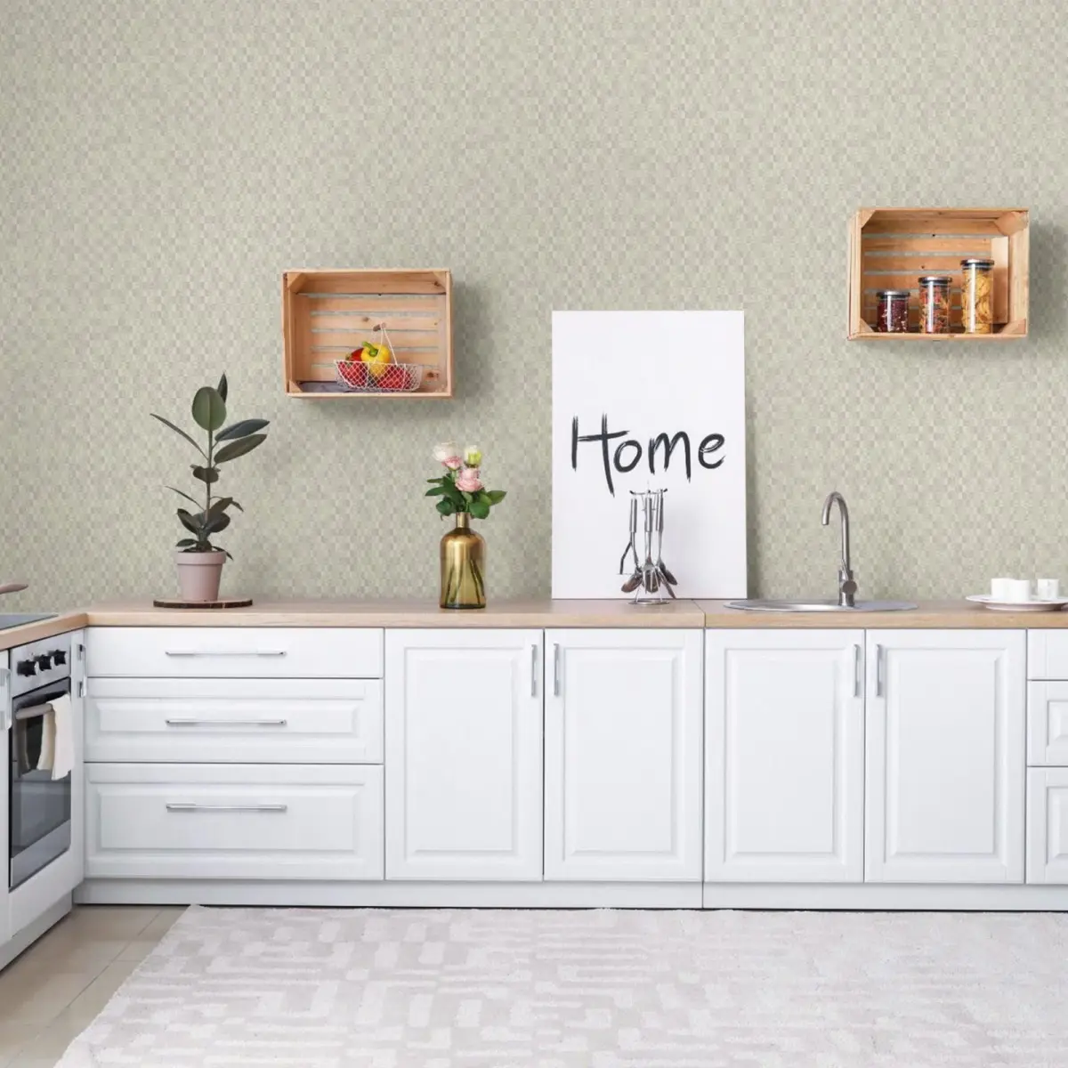 Minimalist Design Wallpaper Green Code 1103-2 - Image 5