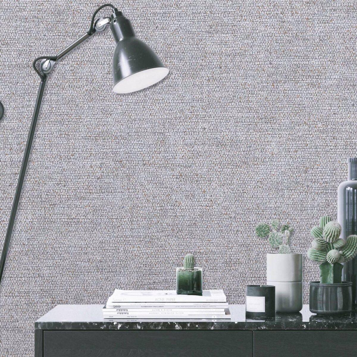 Smooth linen textile texture wallpaper Gray Code 7816-3 - Image 2