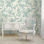Floral Pattern Trend Wallpaper Green White Code 9914-3 - Image 2