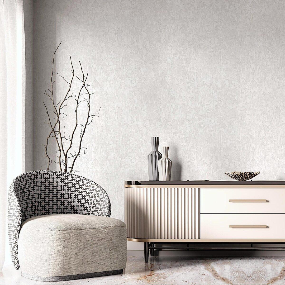 Textured Distressed Design Wallpaper Silver Code 23213-2 - Image 2