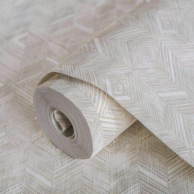 Geometric Design Wallpaper Beige Code 1107-2