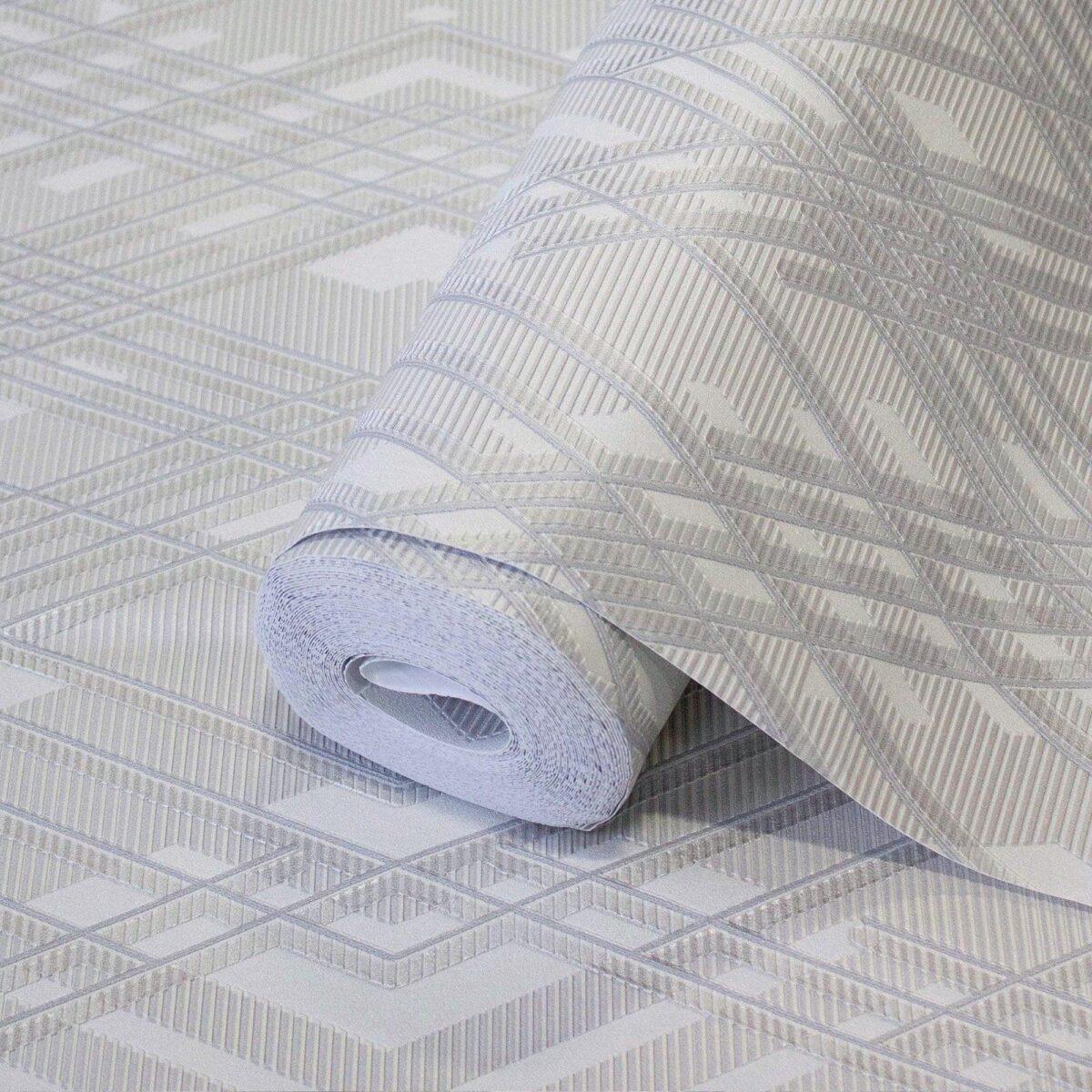 Geometric Wallpaper Gray Code 1213-2 - Image 1