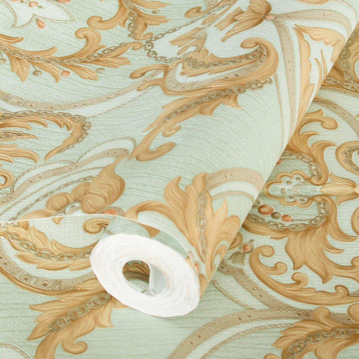 Classical Damask Wallpaper Green Code 1308-4 - Image 1
