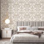 Classical Damask Wallpaper White Code 1308-1 - Image 2