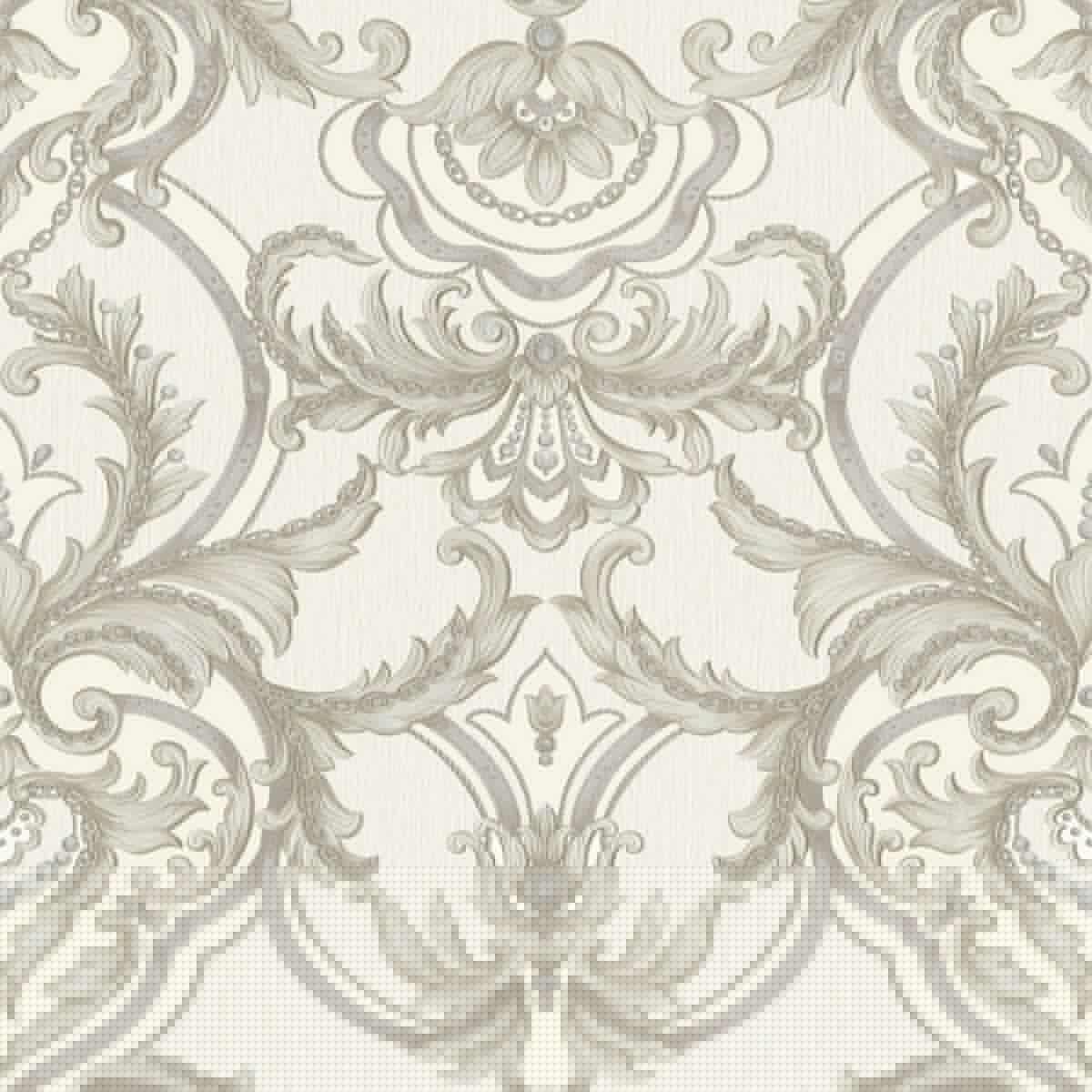 Classical Damask Wallpaper White Code 1308-1 - Image 5