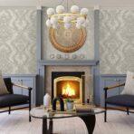 Rich Damask Design Wallpaper Silver Code 1303-2 - Image 2