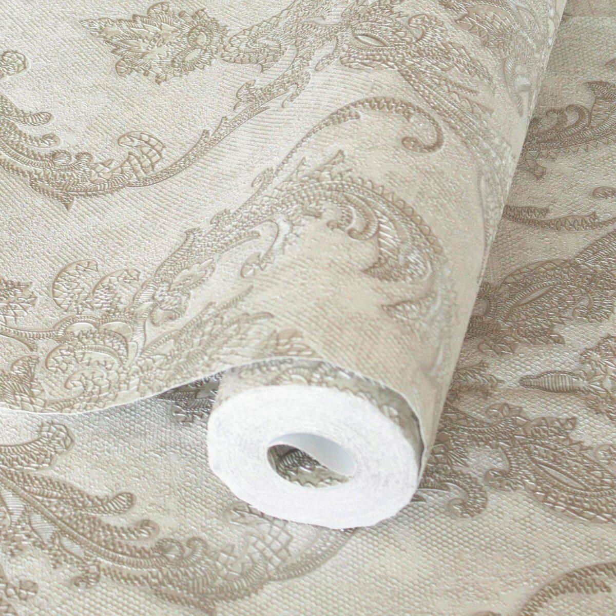 Rich Damask Design Wallpaper Silver Code 1303-2 - Image 1