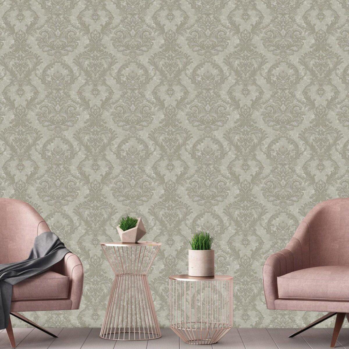 Rich Damask Design Wallpaper Silver Code 1303-2 - Image 6