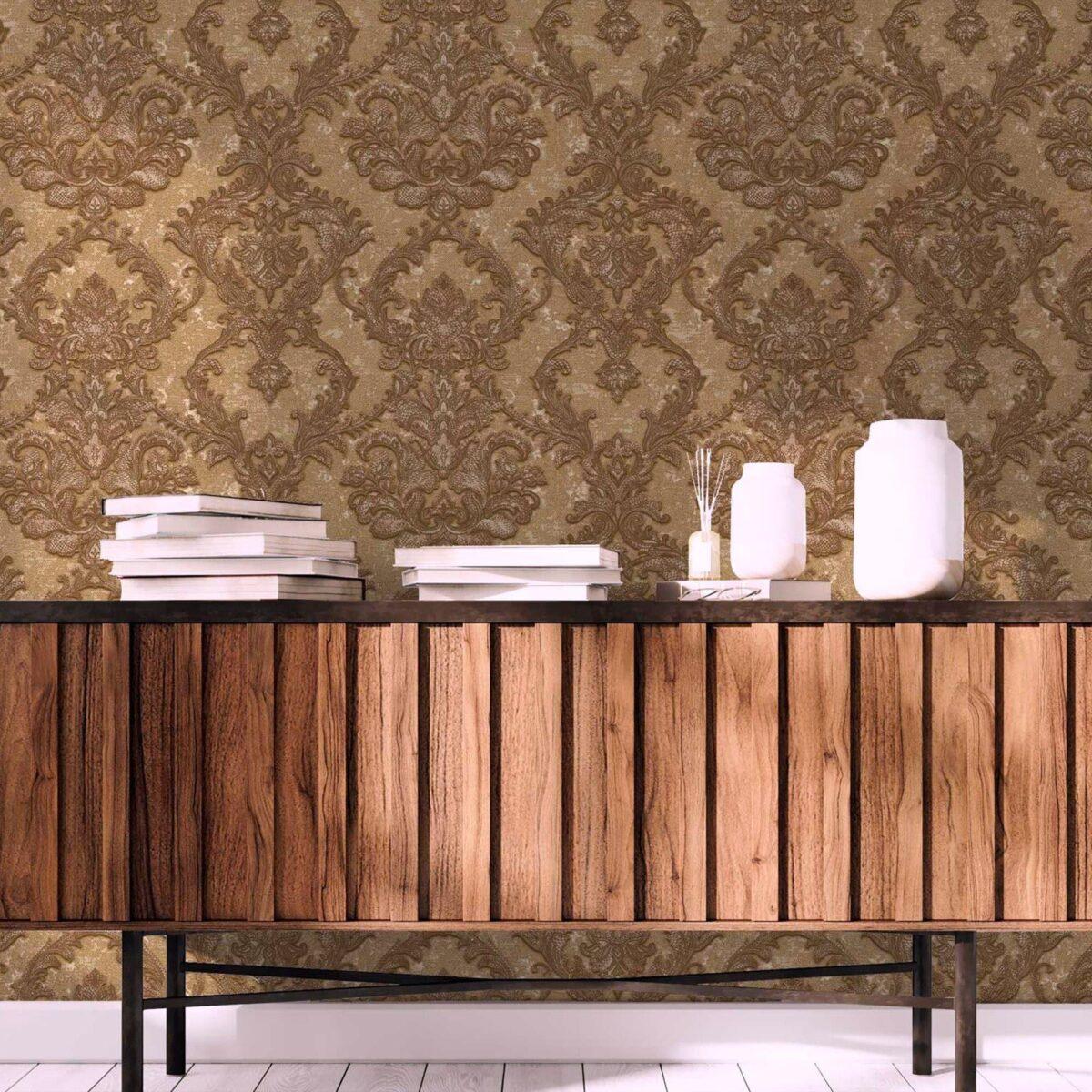 Rich Damask Wallpaper Brown Code 1303-4 - Image 6