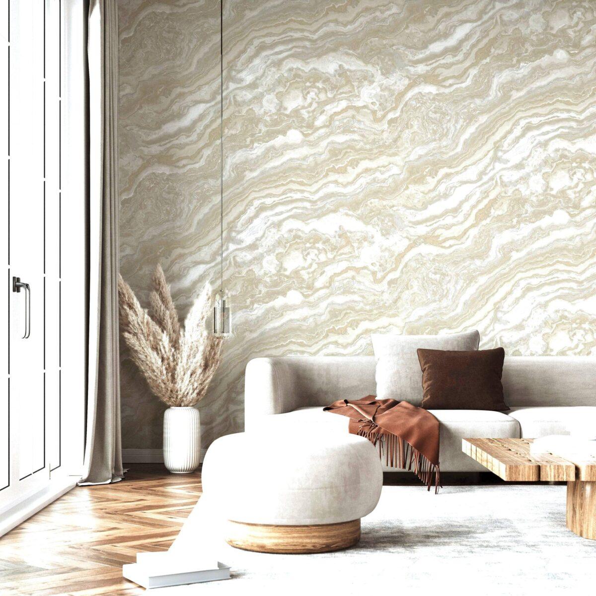 Modern Stone Design Wallpaper Cream Code 23102-3 - Image 5