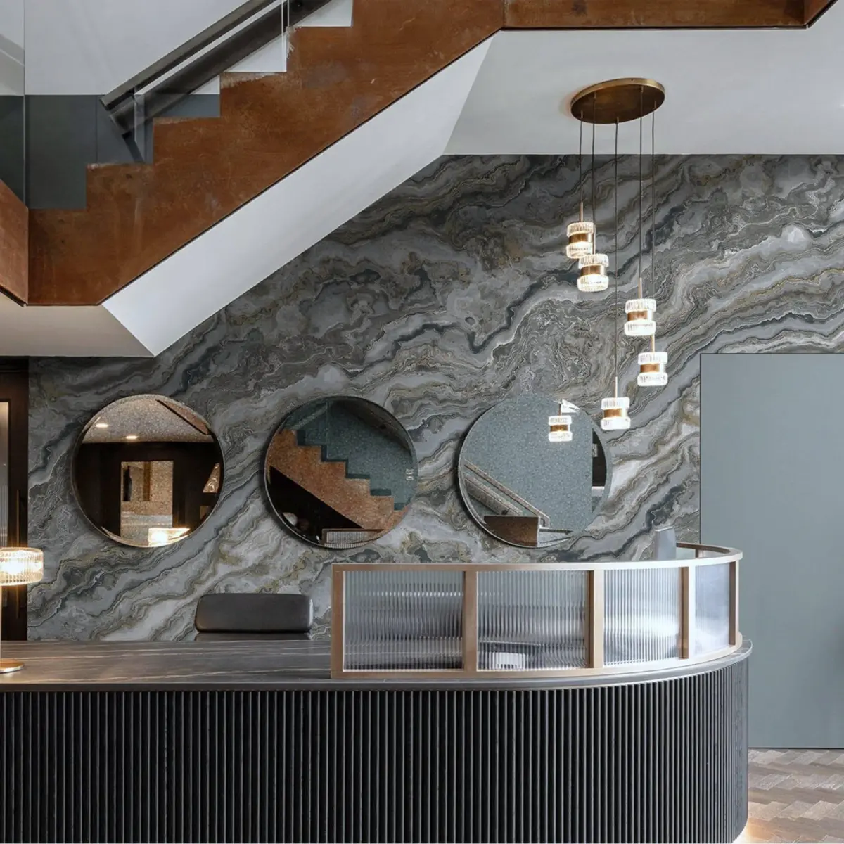 Modern Stone Design Wallpaper Black Code 23102-6 - Image 2