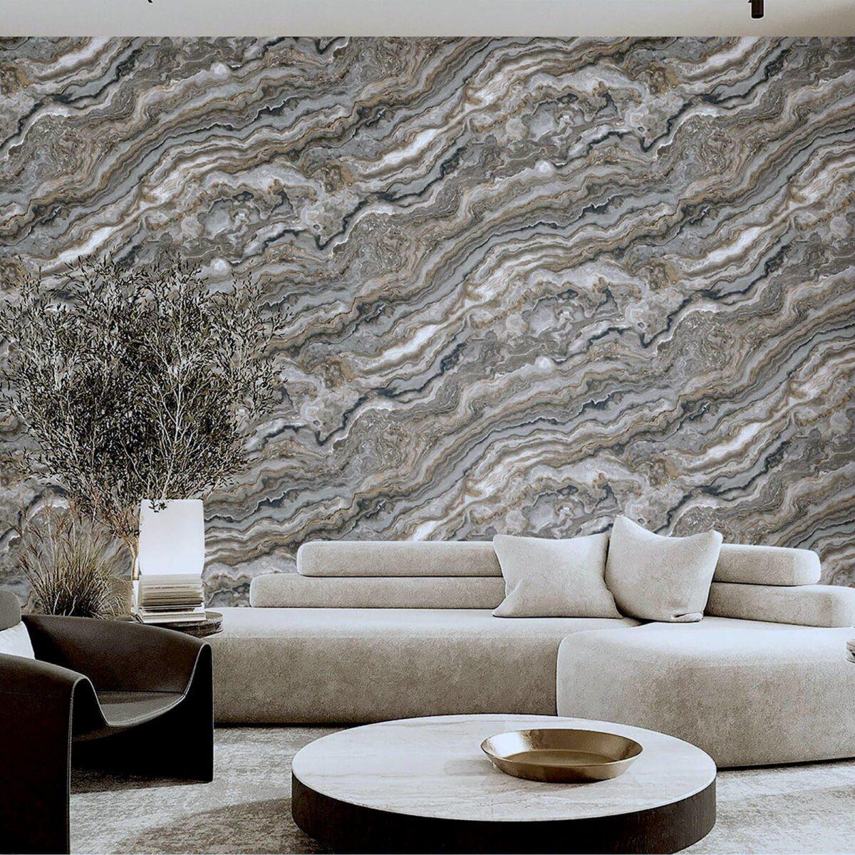 Modern Stone Design Wallpaper Black Code 23102-6 - Image 6