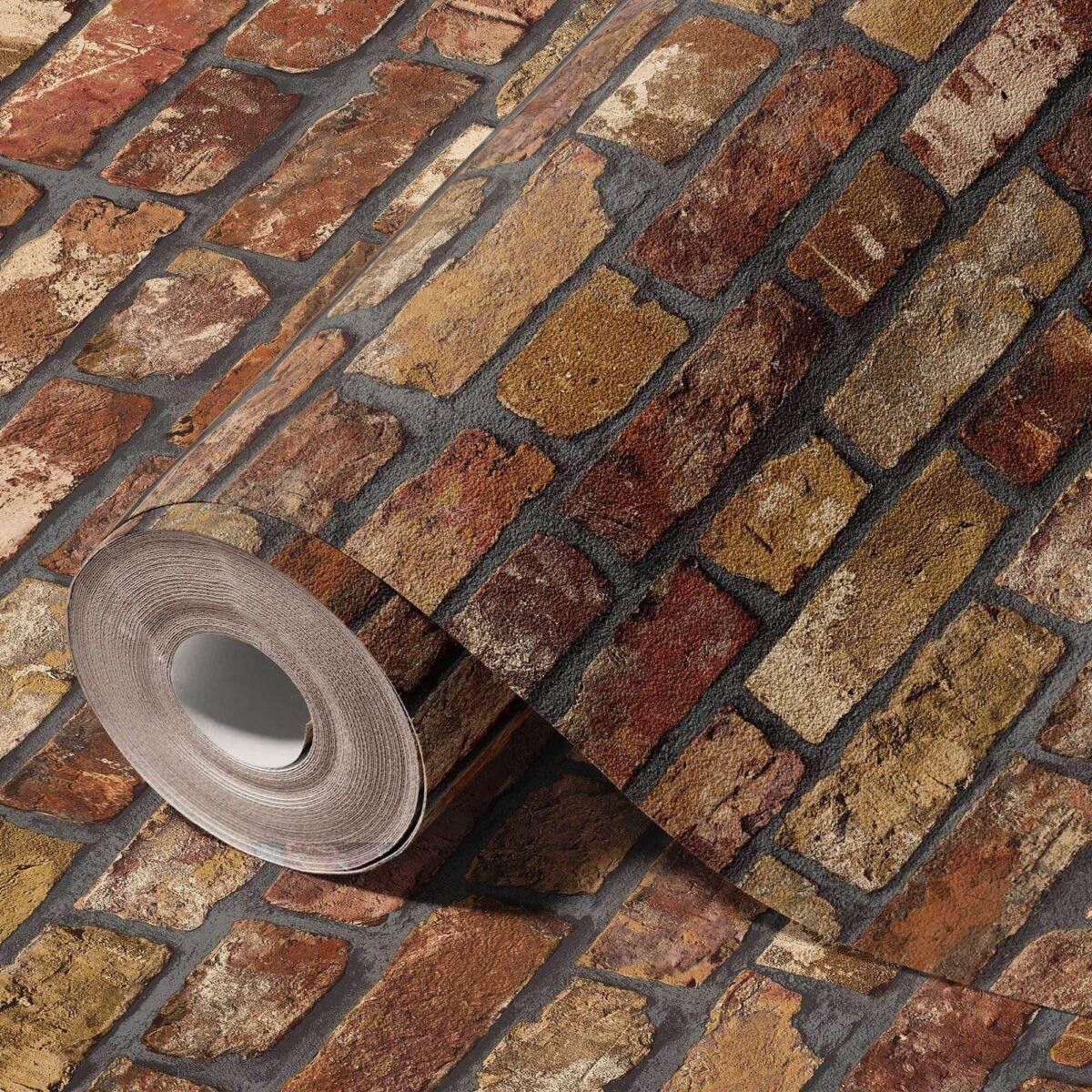 Modern Stone Design Wallpaper Brown Code 23104-4 - Image 1