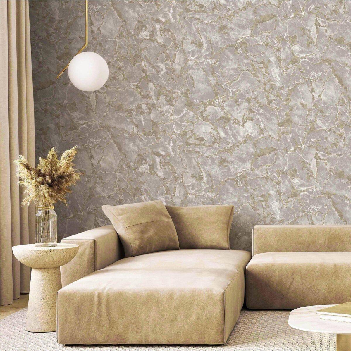 Modern Stone Design Wallpaper Gray Code 23103-3 - Image 2