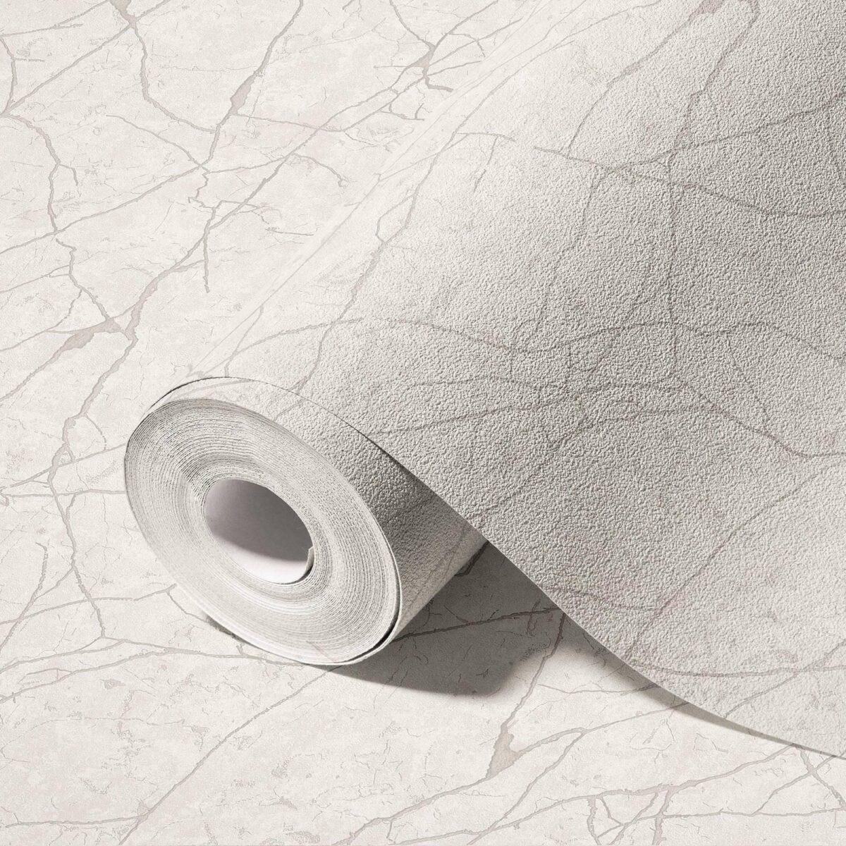 Modern Linear Design Wallpaper White Code 23107-1 - Image 1