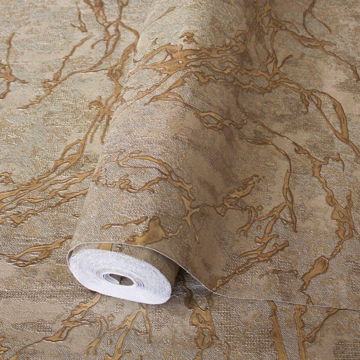 Gold Vein Shaped Wallpaper Brown Code 1503-4 - Image 1