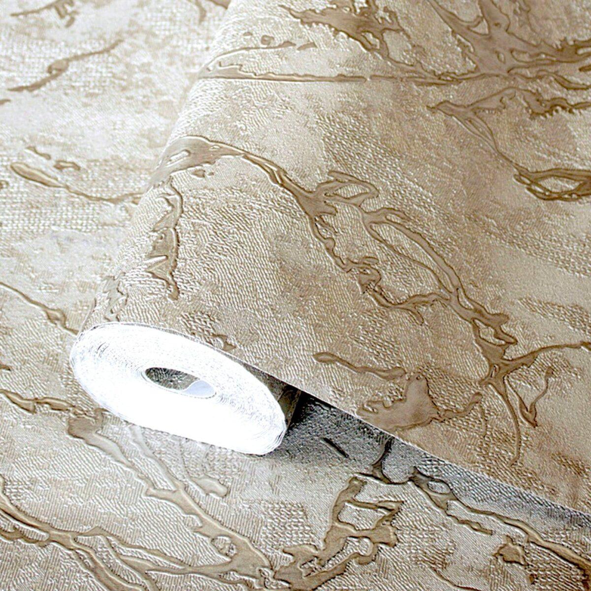 Gold Vein Shaped Wallpaper Cream Code 1503-2 - Image 1