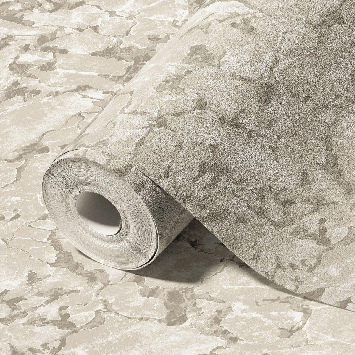 Modern Stone Design Wallpaper White Code 23103-1 - Image 1