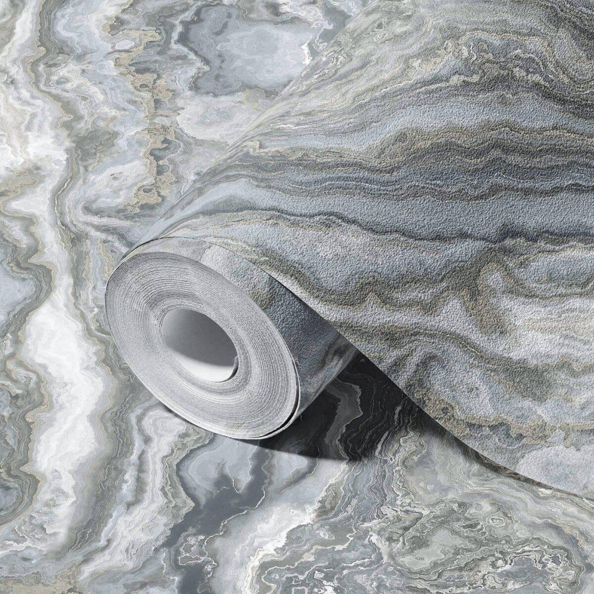 Modern Stone Design Wallpaper Gray Code 23102-4 - Image 1