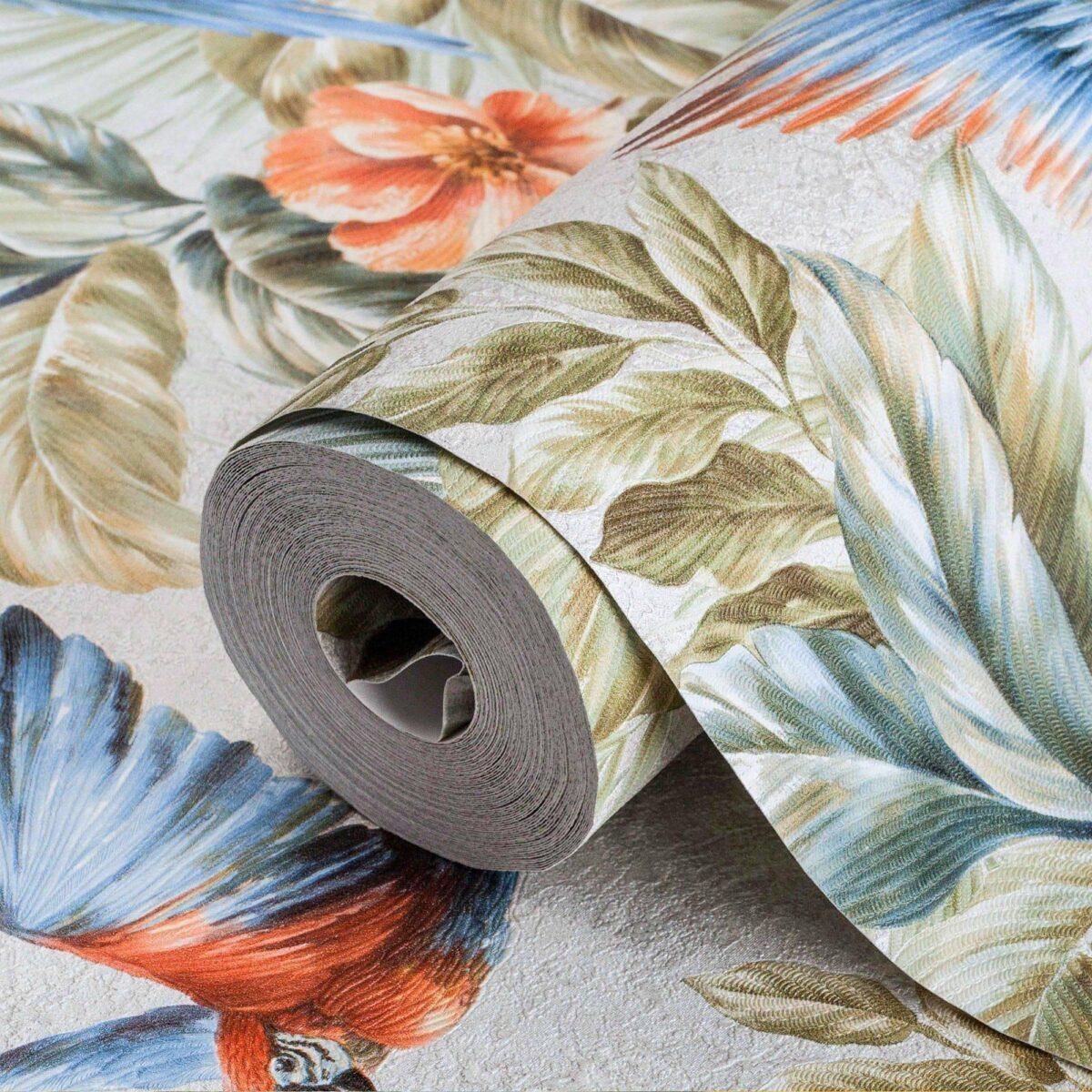 Wallpaper Parrot and Tropical Plant Trend Beige Code 9905-3 - Image 1