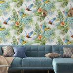 Wallpaper Parrot and Tropical Plant Trend Beige Code 9905-3 - Image 6