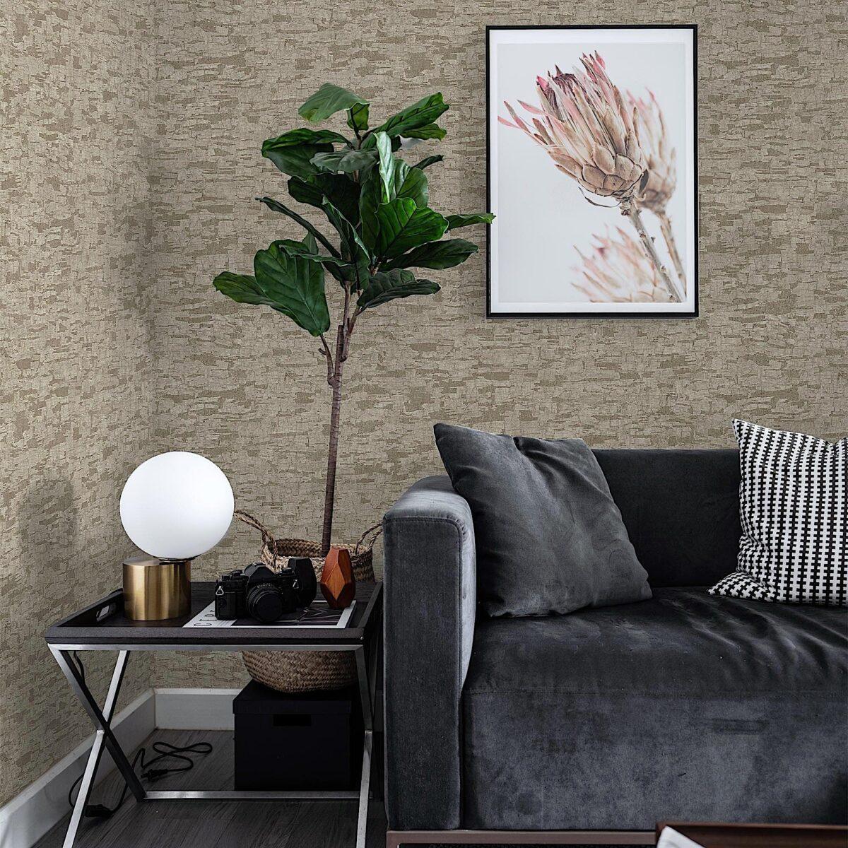 Textured Distressed Design Wallpaper Dark Cream Code 23210-4 - Image 5