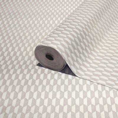Hexagon Geometric Design Wallpaper White Code - 23208-1