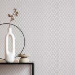 Hexagon Geometric Design Wallpaper White Code - 23208-1 - Image 5