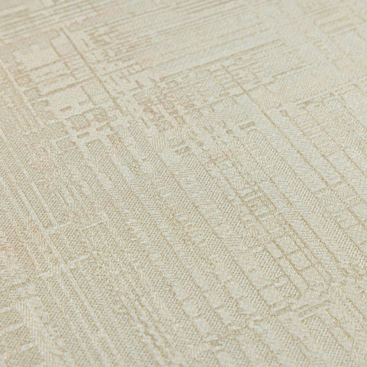 Abstract Stylised Woven Modern Pattern Wallpaper Cream Code 3703-2 - Image 6
