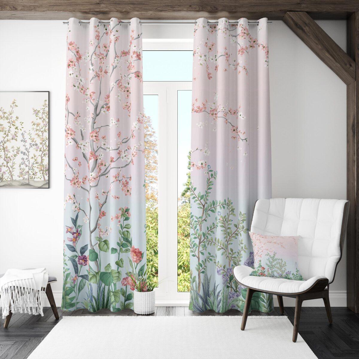 AdaHome Eyelet Curtains Collection Available in a Variety of Martials and Multicoloured - Code P306 - Image 2