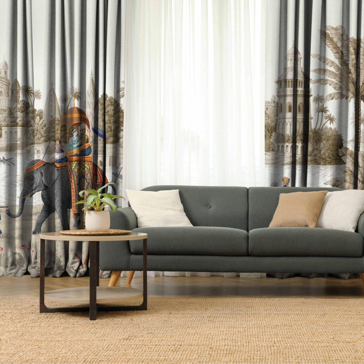 AdaHome Eyelet Curtains Collection Available in a Variety of Martials and Multicoloured - Code P309 - Image 2