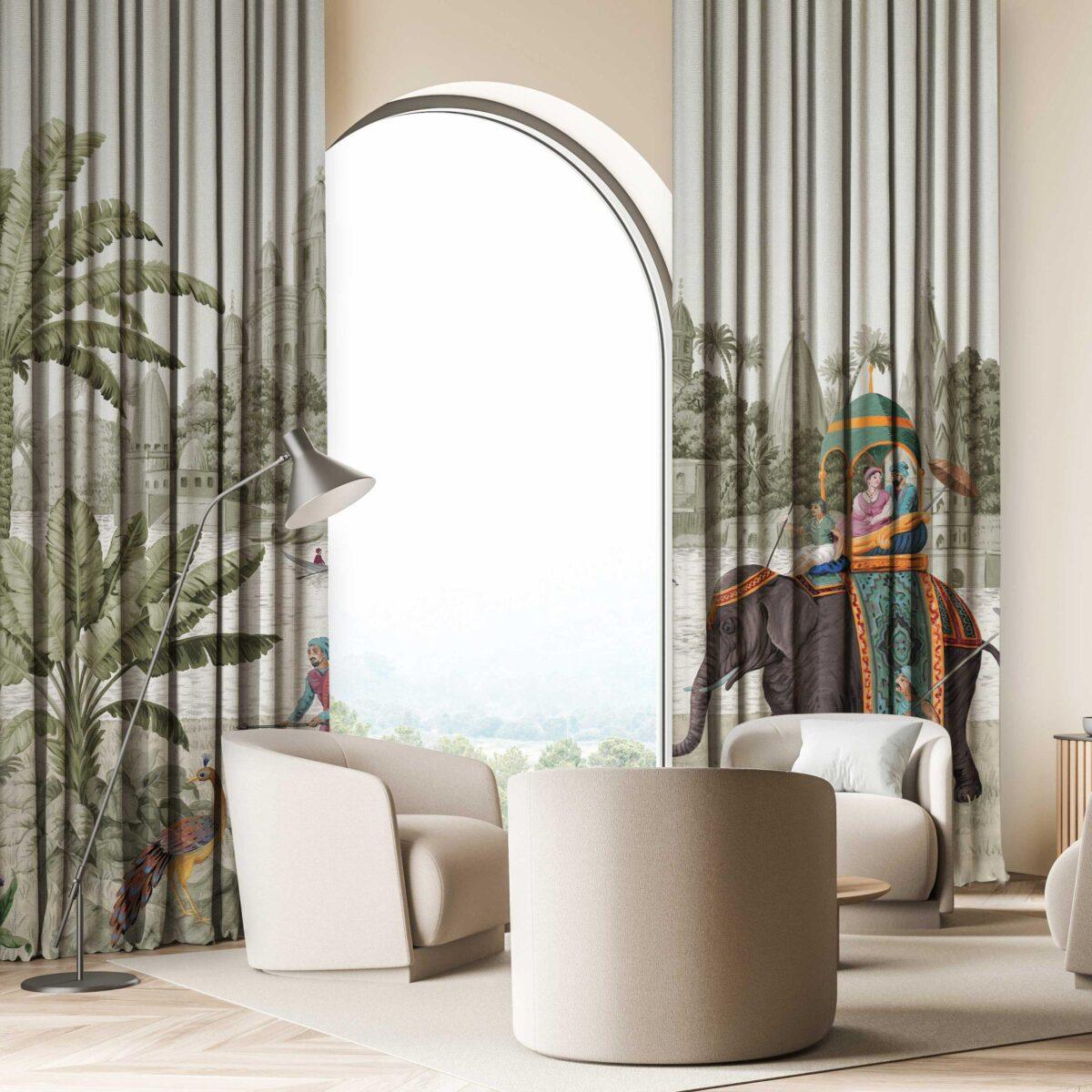 AdaHome Eyelet Curtains Collection Available in a Variety of Martials and Multicoloured - Code P309 - Image 1