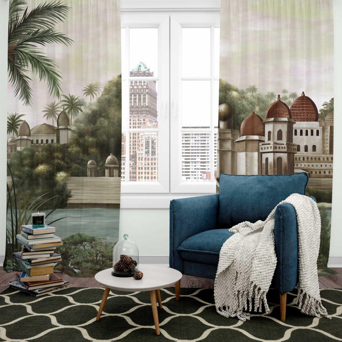 AdaHome Eyelet Curtains Collection Available in a Variety of Martials and Multicoloured - Code P311 - Image 3