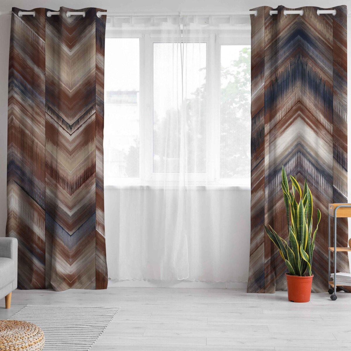 AdaHome Eyelet Curtains Collection Available in a Variety of Martials and Multicoloured - Code P313 - Image 4