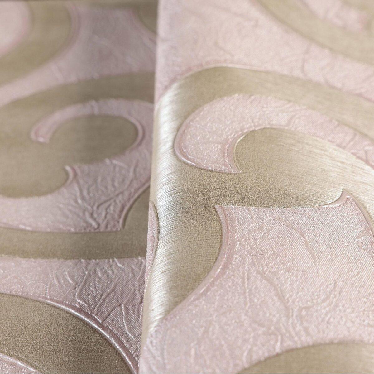 Bold neoclassical damask ornament wallpaper Pink Code 7810-3 - Image 3