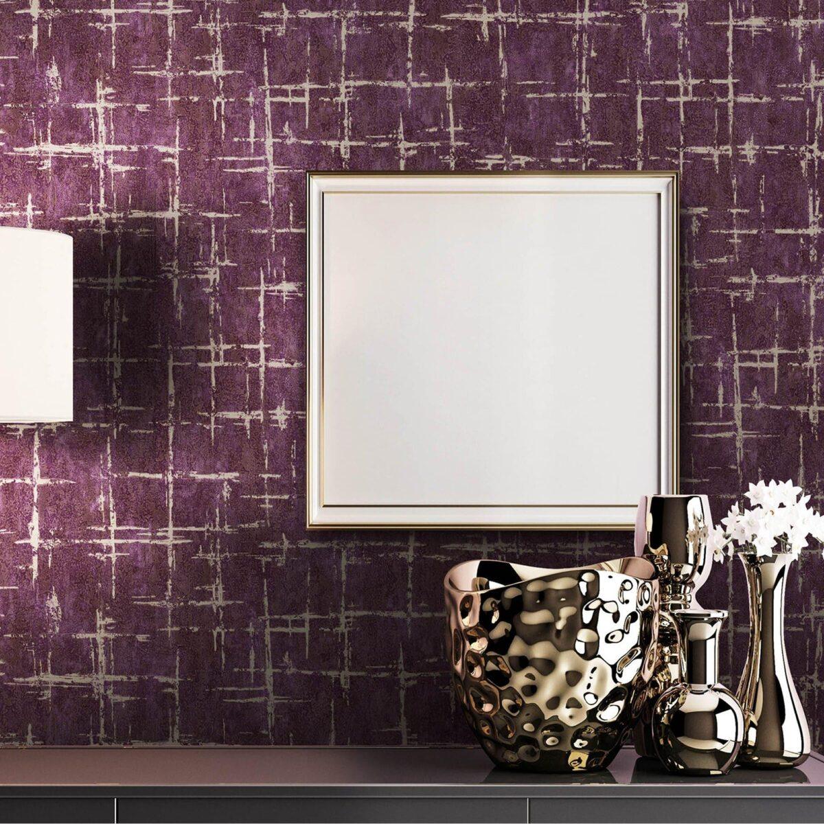 Texture and scratches modern pattern wallpaper Purple Code 7813-7 - Image 2