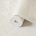 Geometric Damask Design Wallpaper White Code 1409-1