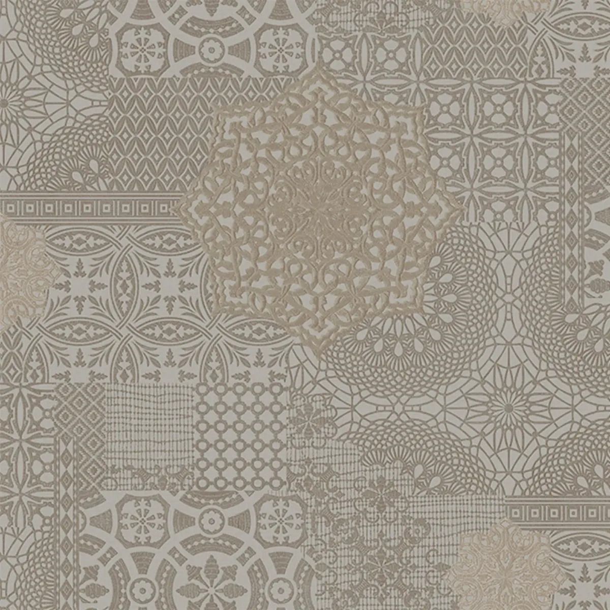 Geometric Damask Design Wallpaper Beige Code 1409-4 - Image 5